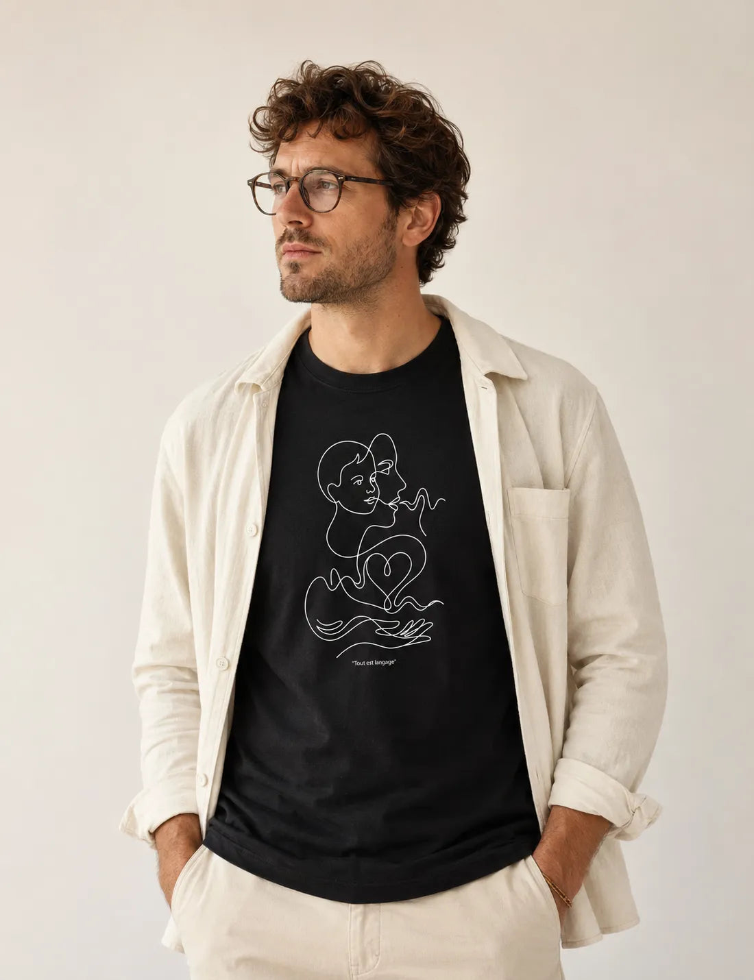 Camiseta Psicanálise Françoise Dolto - Tudo É Linguagem (Tout est langage) | Line Art Poética