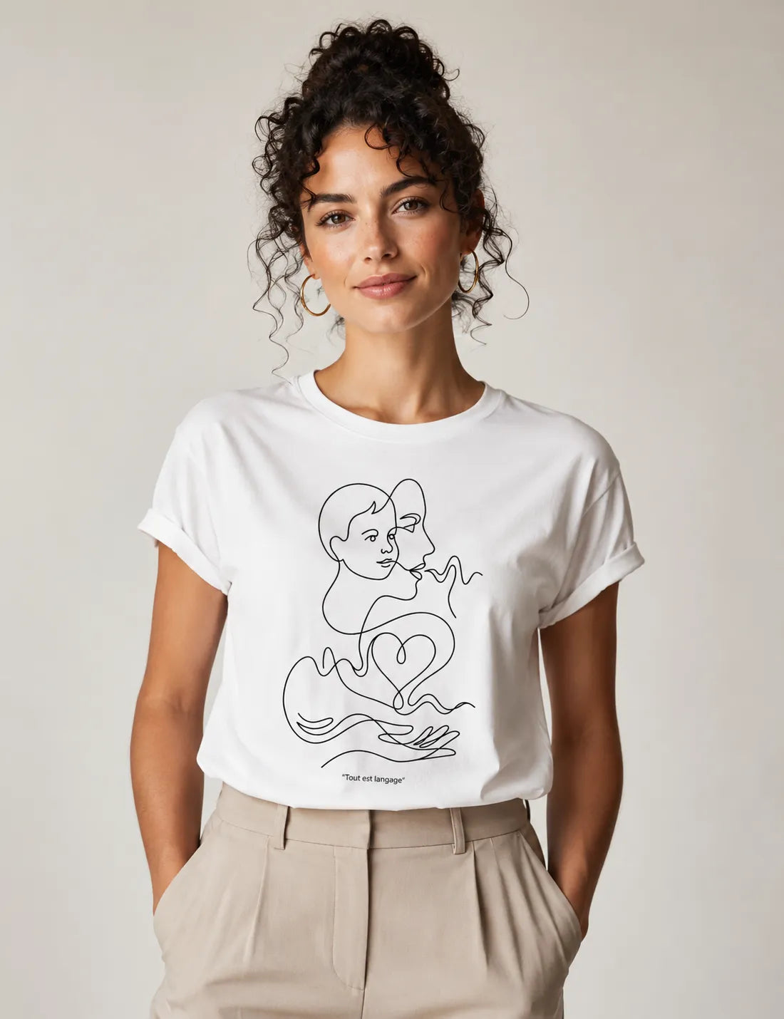 Camiseta Psicanálise Françoise Dolto - Tudo É Linguagem (Tout est langage) | Line Art Poética