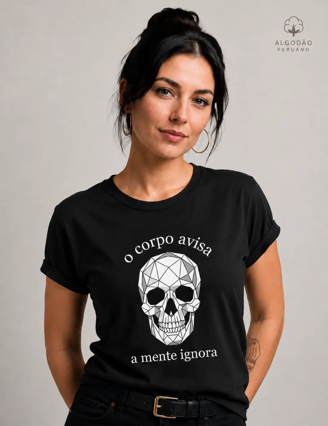 Camiseta Algodão Peruano  Medicina Legal "O Corpo Avisa" | A Verdade Anatômica