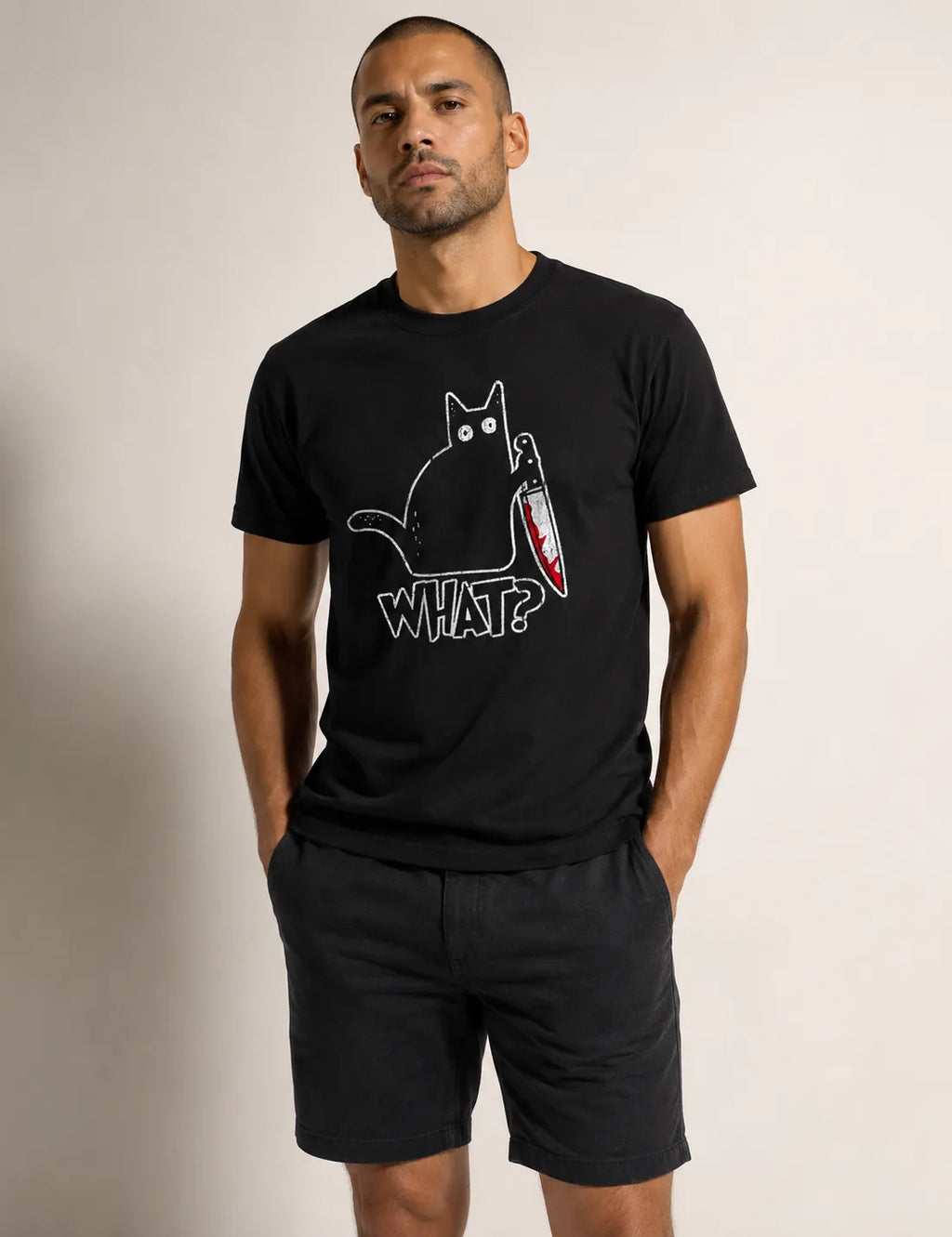 Camiseta Gato "What?" | O Suspeito Sem Remorso