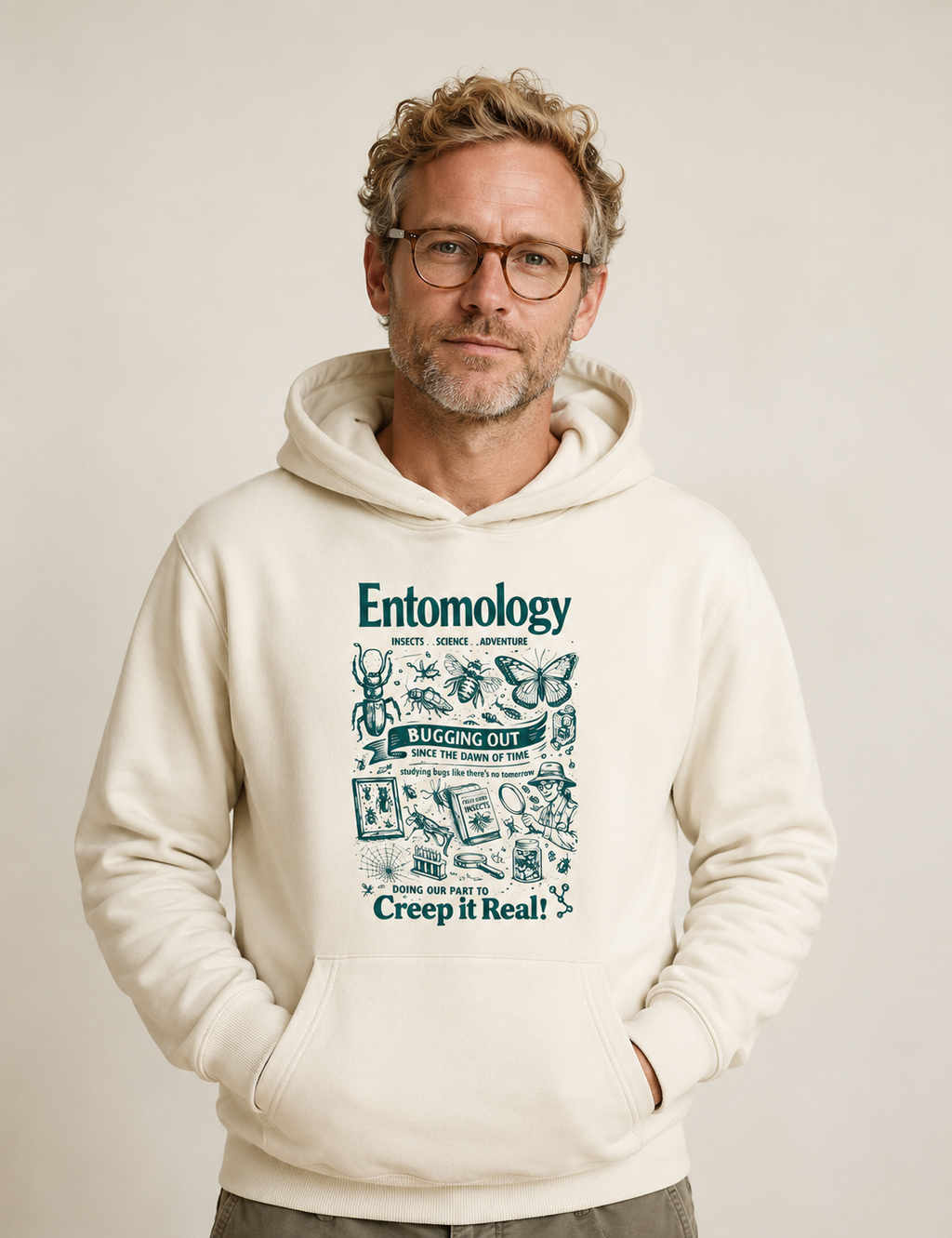 Hoodie Moletom "Entomology: Creep It Real" | A Ciência dos Insetos