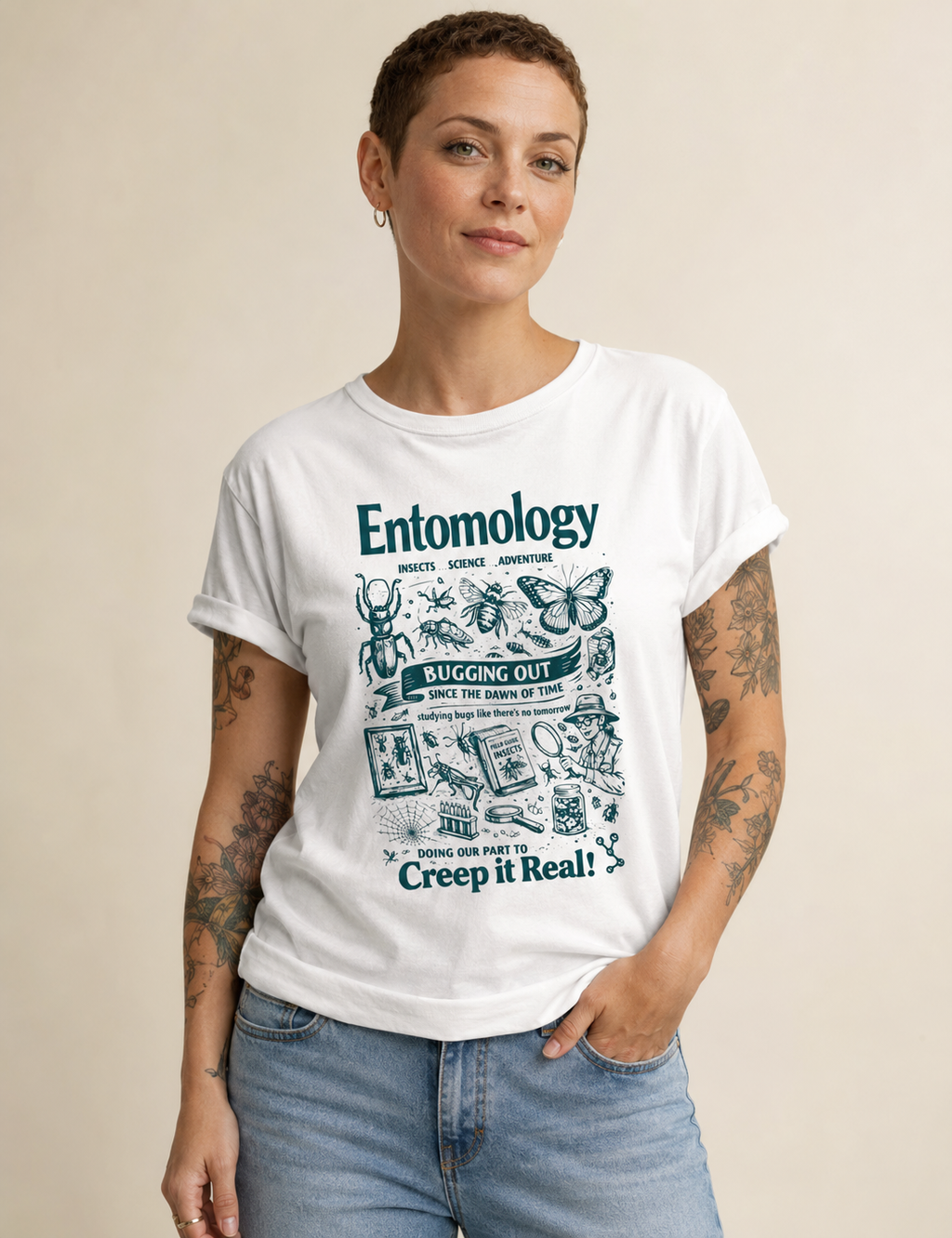 Camiseta "Entomology: Creep It Real" | A Ciência dos Insetos