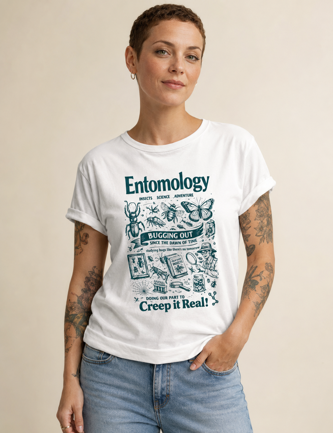 Camiseta "Entomology: Creep It Real" | A Ciência dos Insetos
