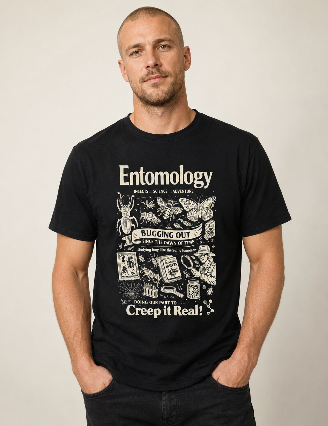 Camiseta "Entomology: Creep It Real" | A Ciência dos Insetos