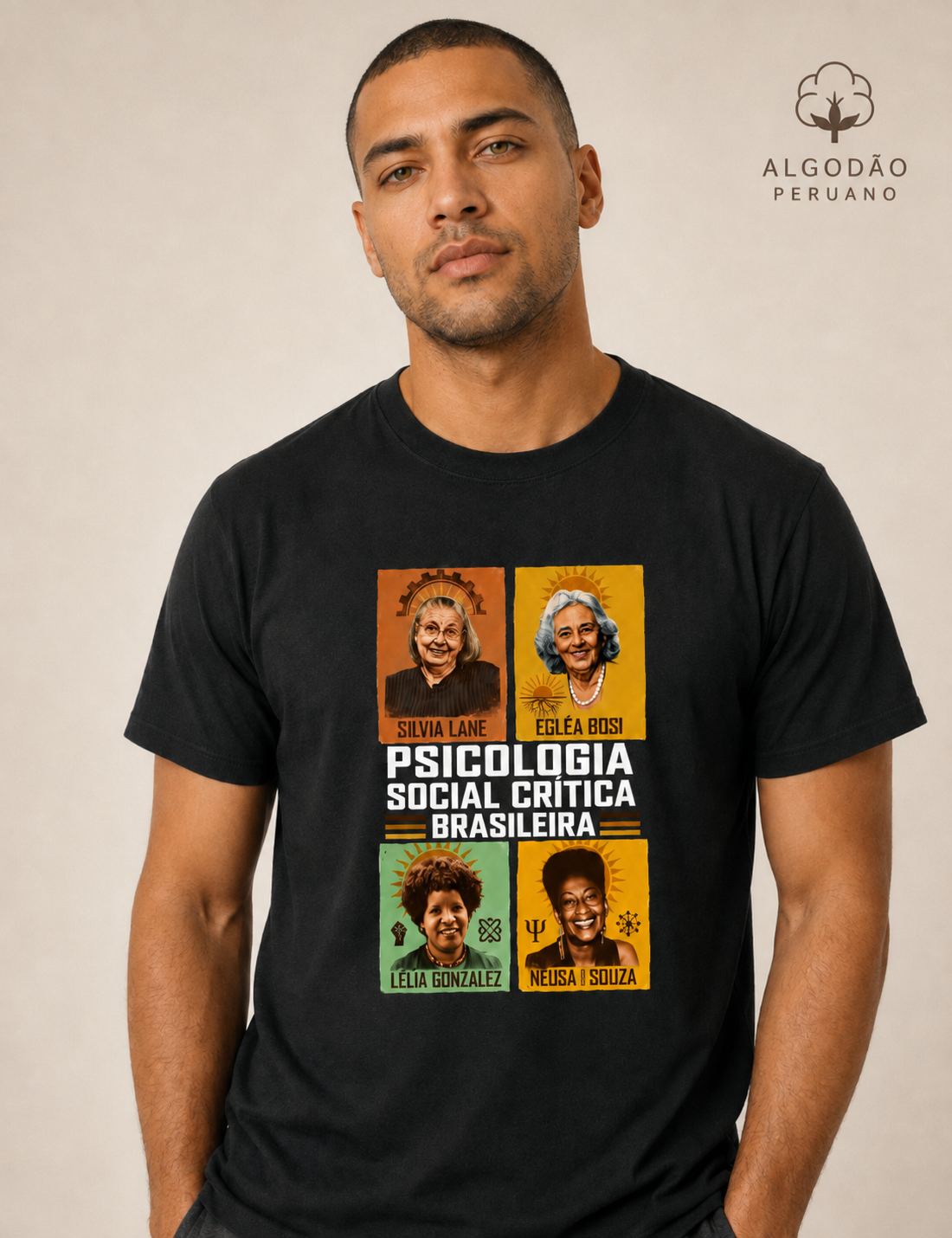 Camiseta Algodão Peruano "Psicologia Social Crítica Brasileira" | Legado, Luta e Resistência