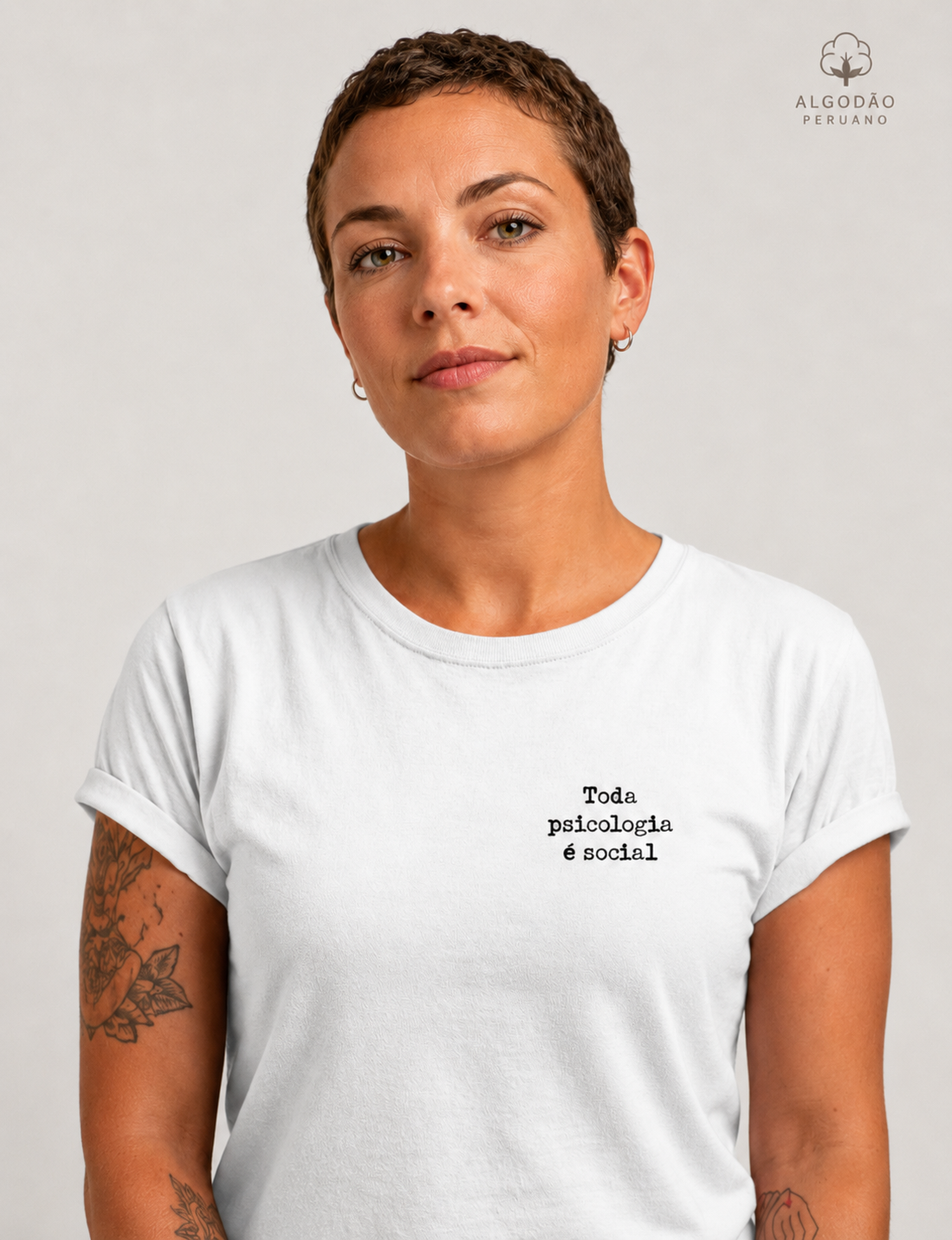 Camiseta Algodão Peruano Psicologia Sócio-Histórica Silvia Lane - Toda Psicologia é Social | Typewriter