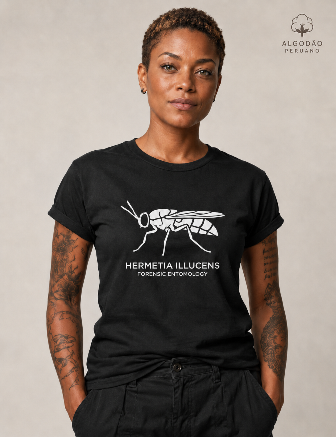Camiseta Algodão Peruano "Hermetia Illucens" | O Minimalismo Forense