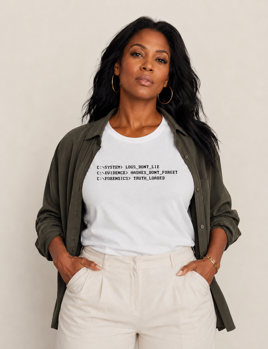 Camiseta "Logs Don't Lie" | O Código Forense