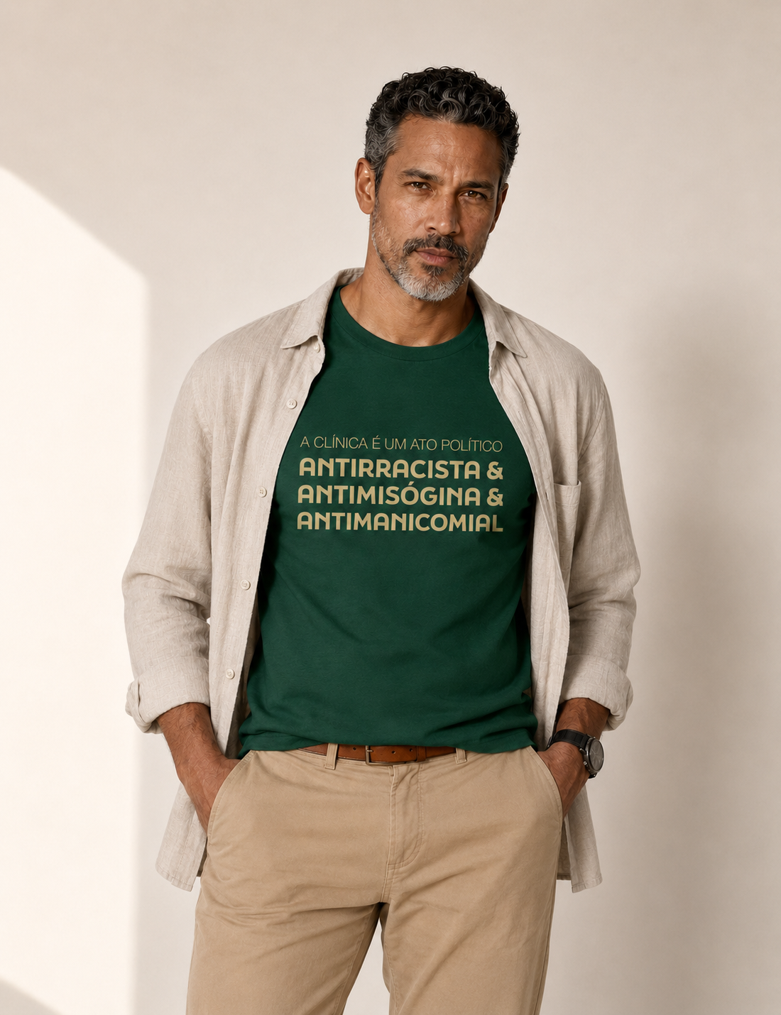 Camiseta "A Clínica é um Ato Político" | Antirracista, Antimisógina e Antimanicomial