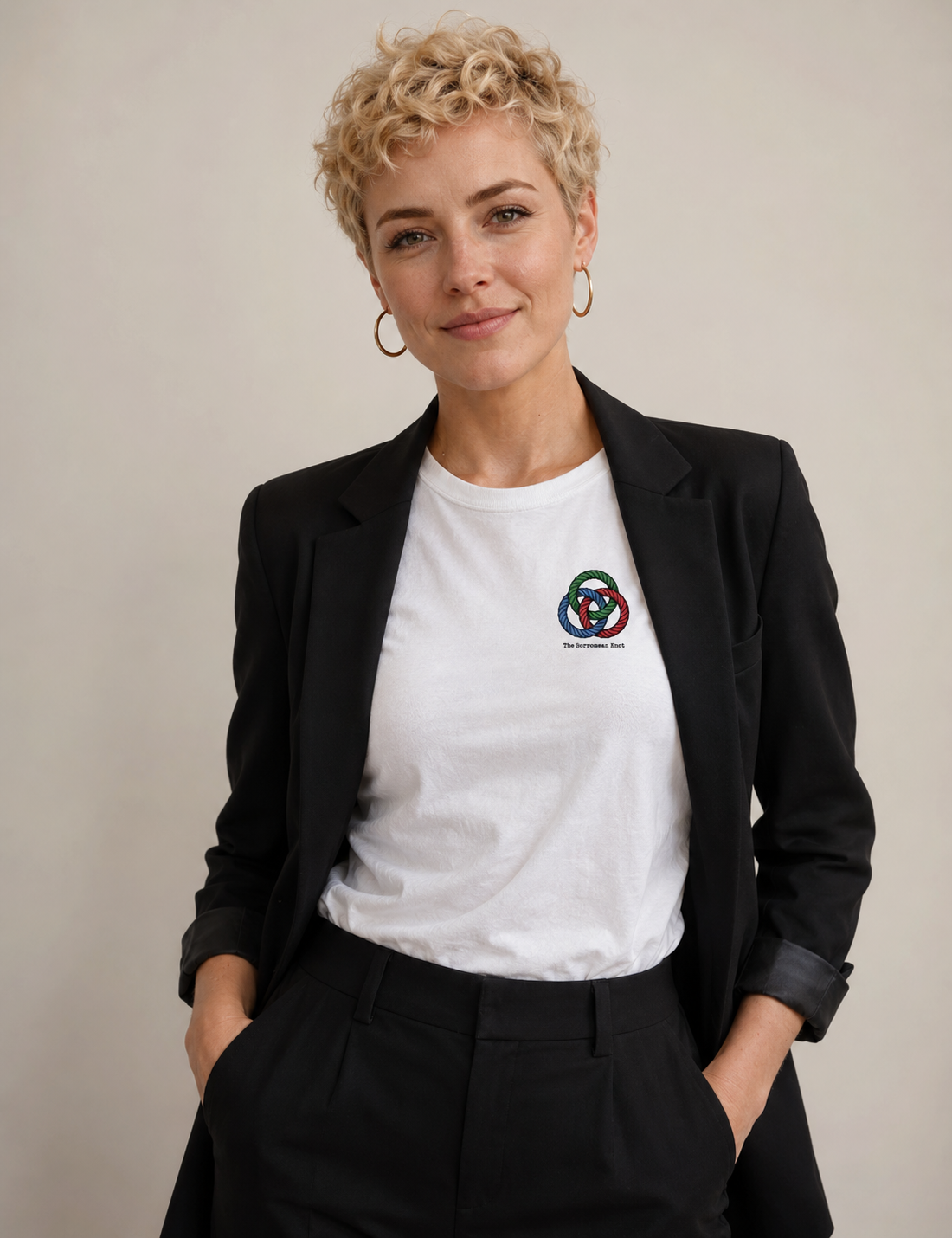Camiseta Psicanálise Lacan - O Nó Borromeano (Topologia) | Minimalista