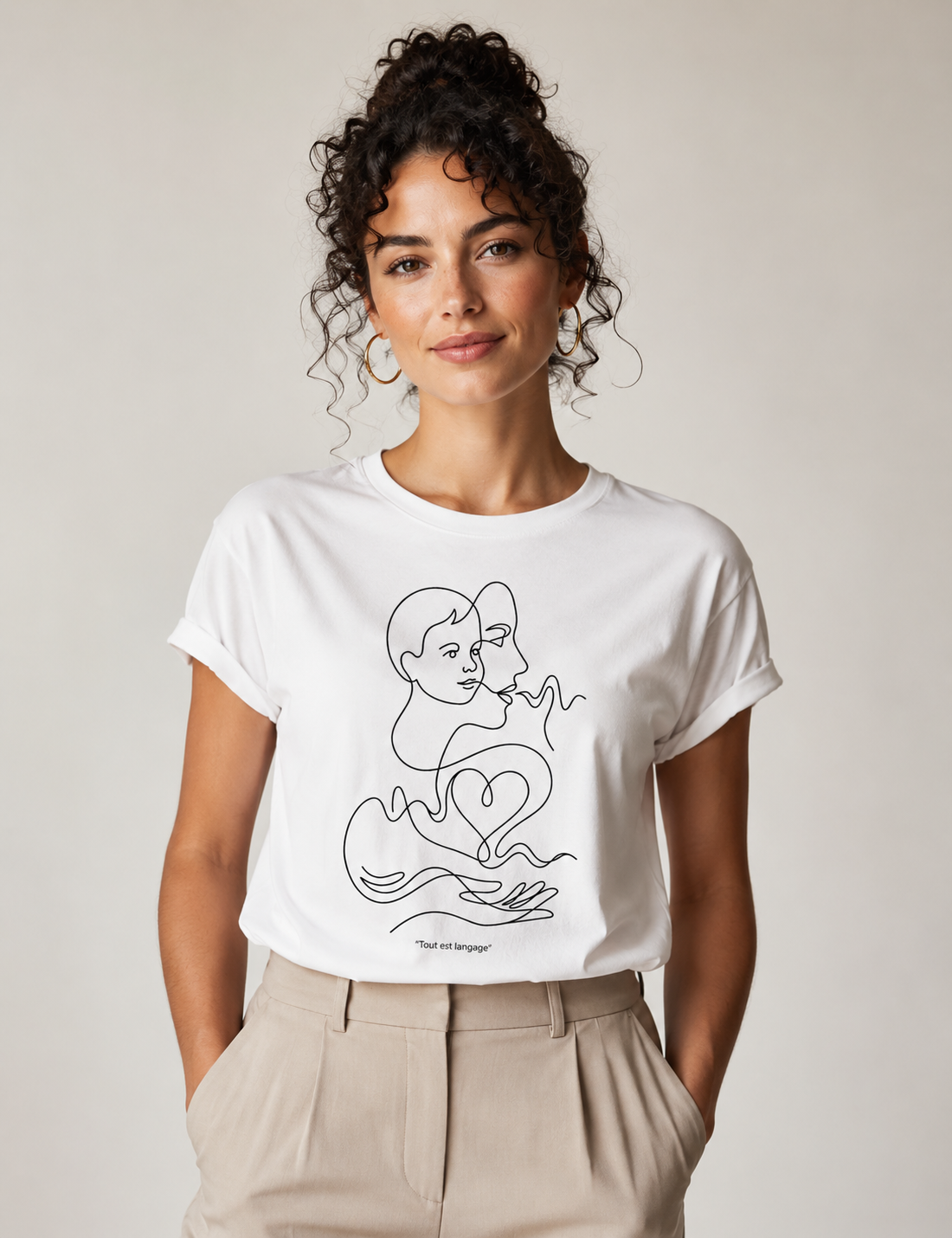 Camiseta Psicanálise Françoise Dolto - Tudo É Linguagem (Tout est langage) | Line Art Poética