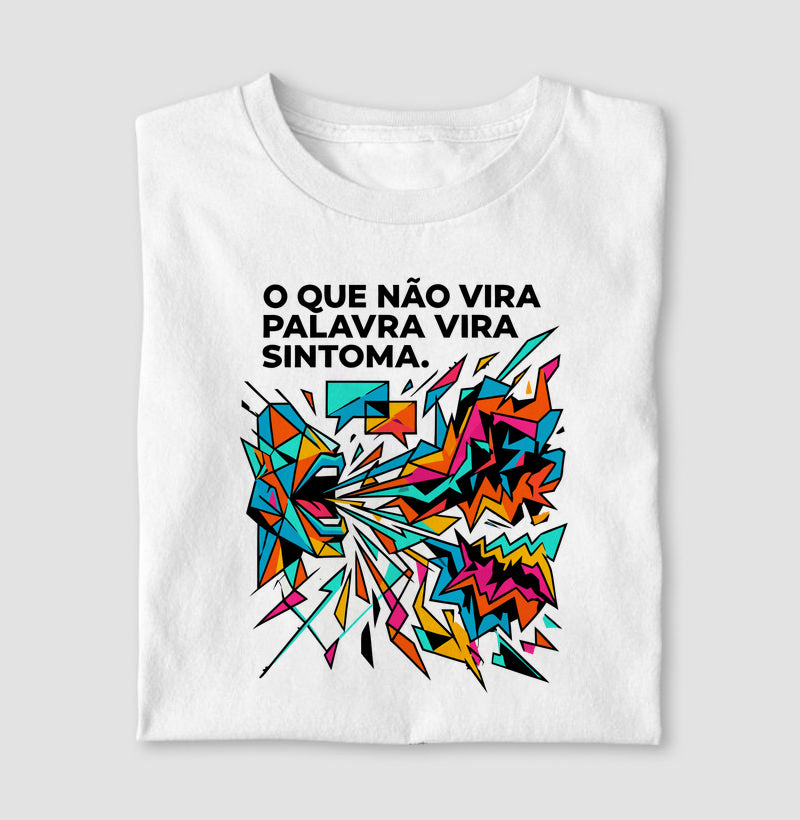 Camiseta Palavra e Sintoma | Psicologia & Conexão