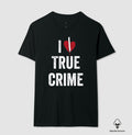 Camiseta Algodão Peruano "I ❤️ True Crime" | Paixão por Investigação & Mistério