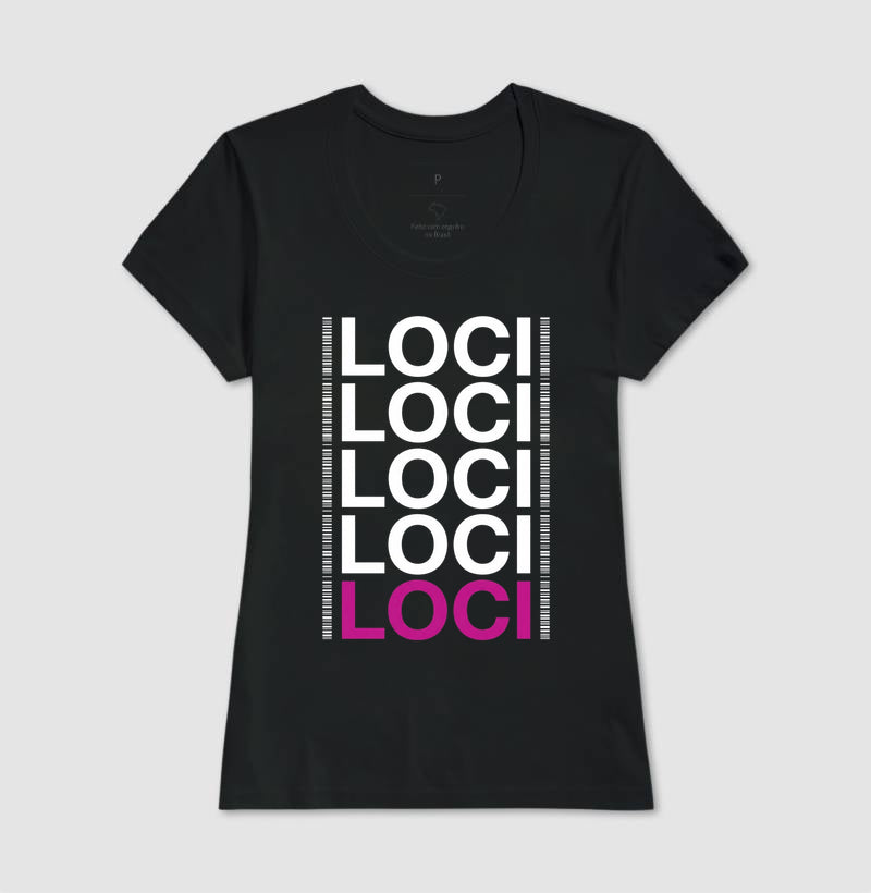 Camiseta Genética Forense "LOCI" | O Painel do DNA & Identificação Humana