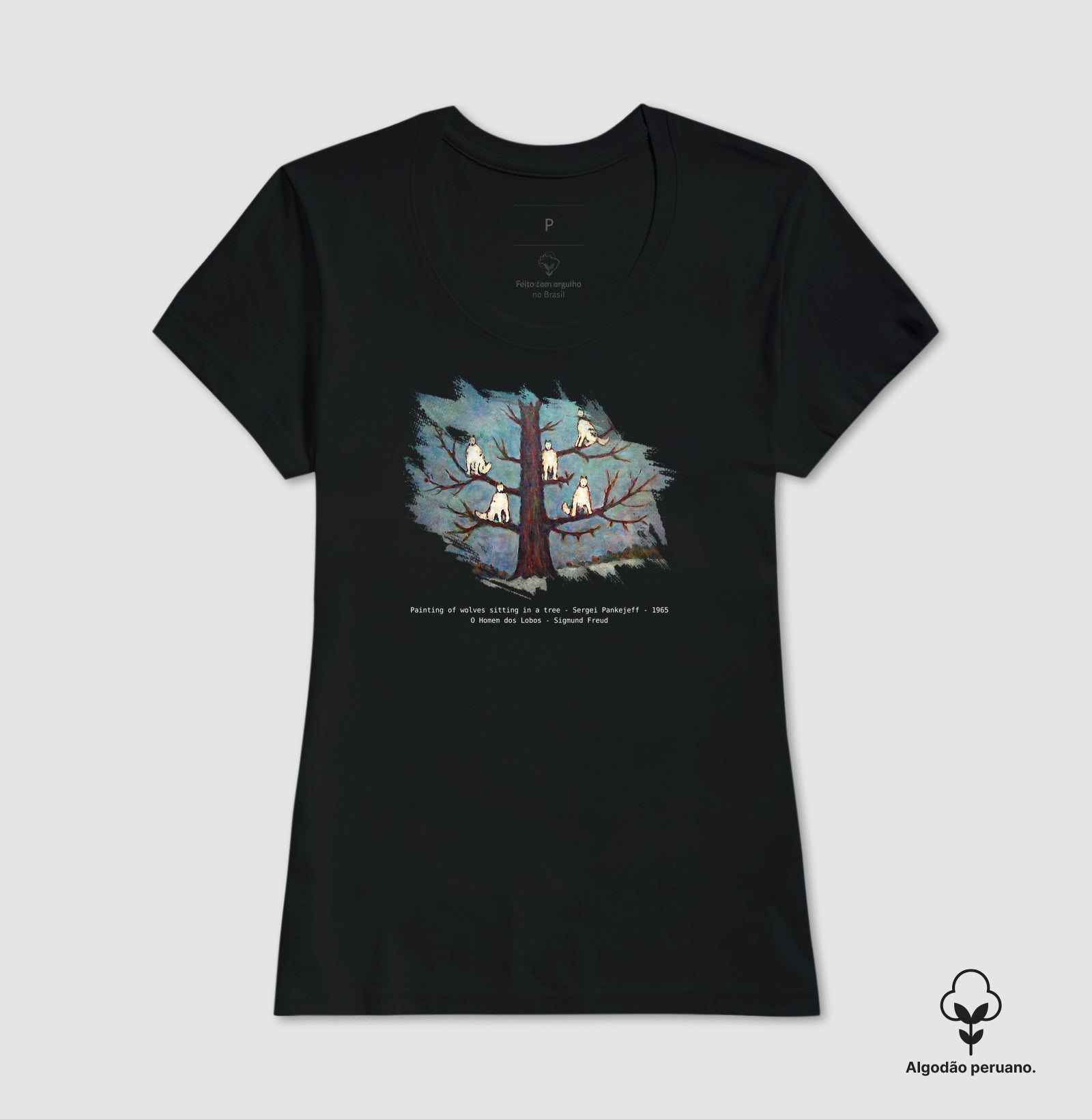 Camiseta Algodão Peruano "O Homem dos Lobos" | O Caso Clínico de Freud