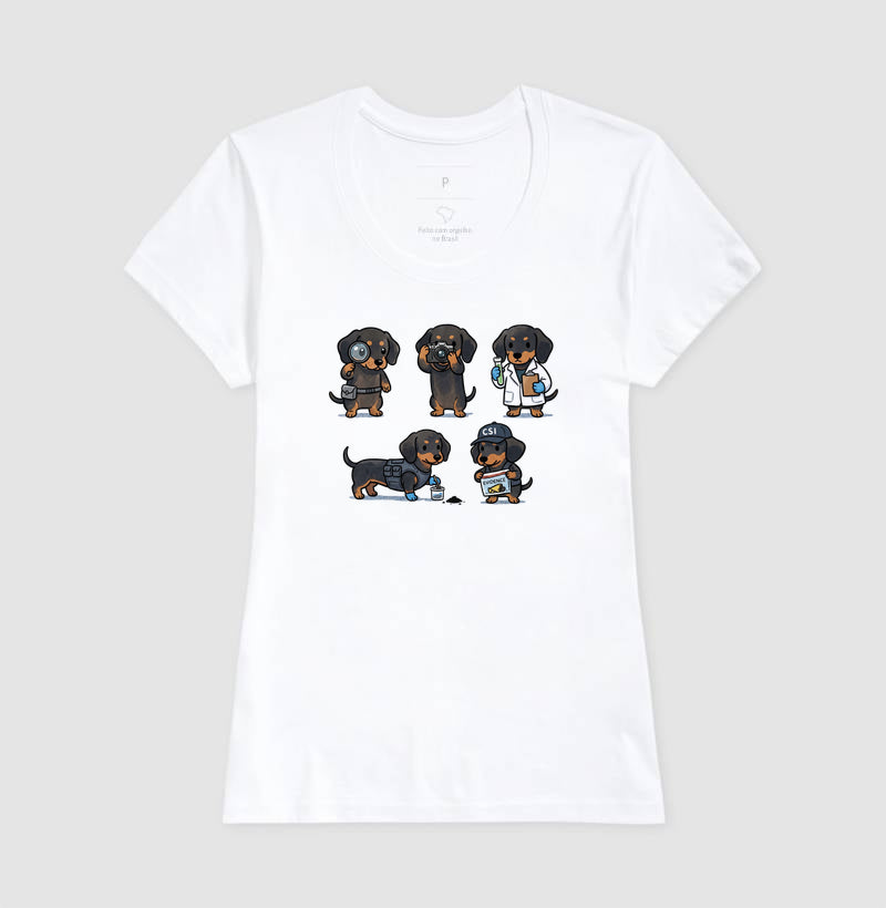 Camiseta "CSI Salsicha" | Esquadrão Forense Canino