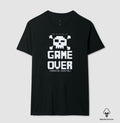 Camiseta Algodão Peruano Perícia Digital Game Over & Pixel Art Retro