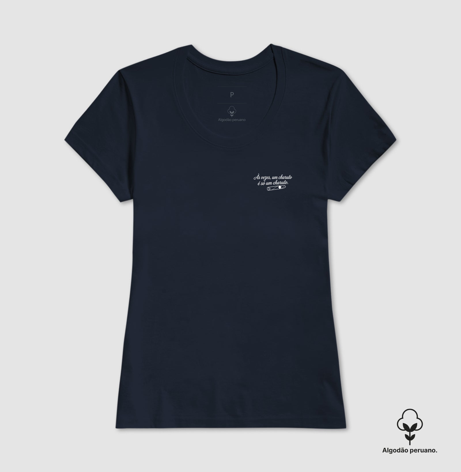Camiseta Algodão Peruano Psicanálise Freud - Um Charuto é Só Um Charuto | Minimalista