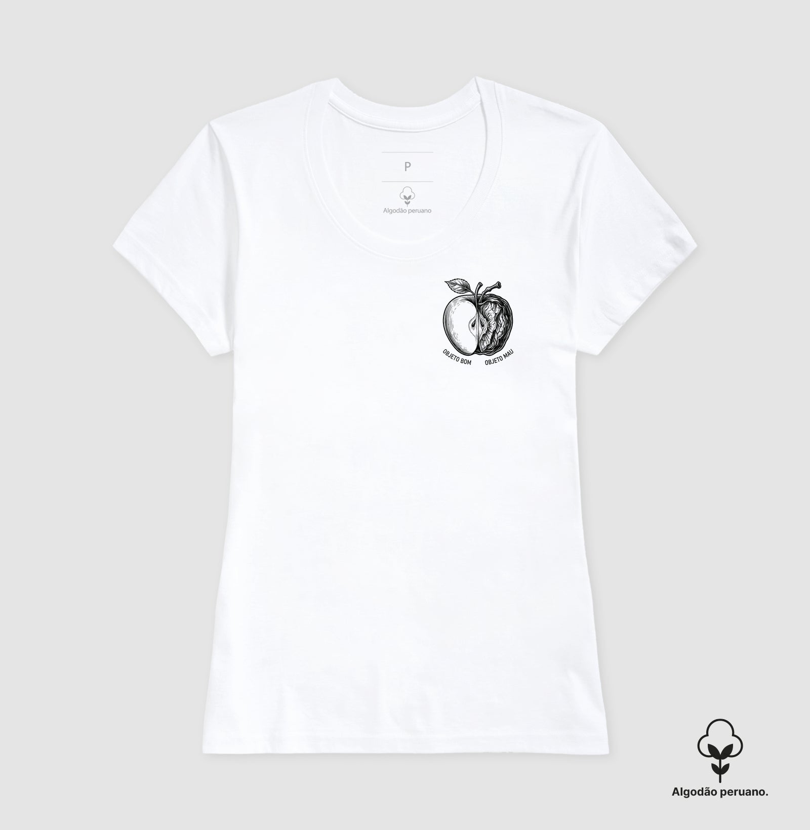 Camiseta Algodão Peruano Psicanálise Melanie Klein - Objeto Bom & Objeto Mau (Cisão) | Ilustração Clássica