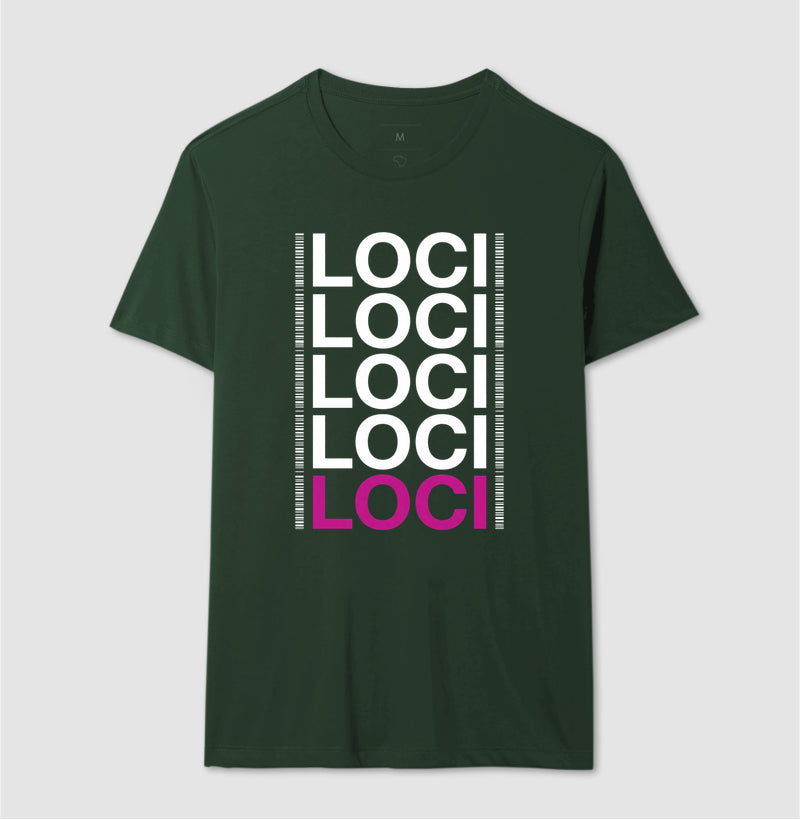 Camiseta Genética Forense "LOCI" | O Painel do DNA & Identificação Humana