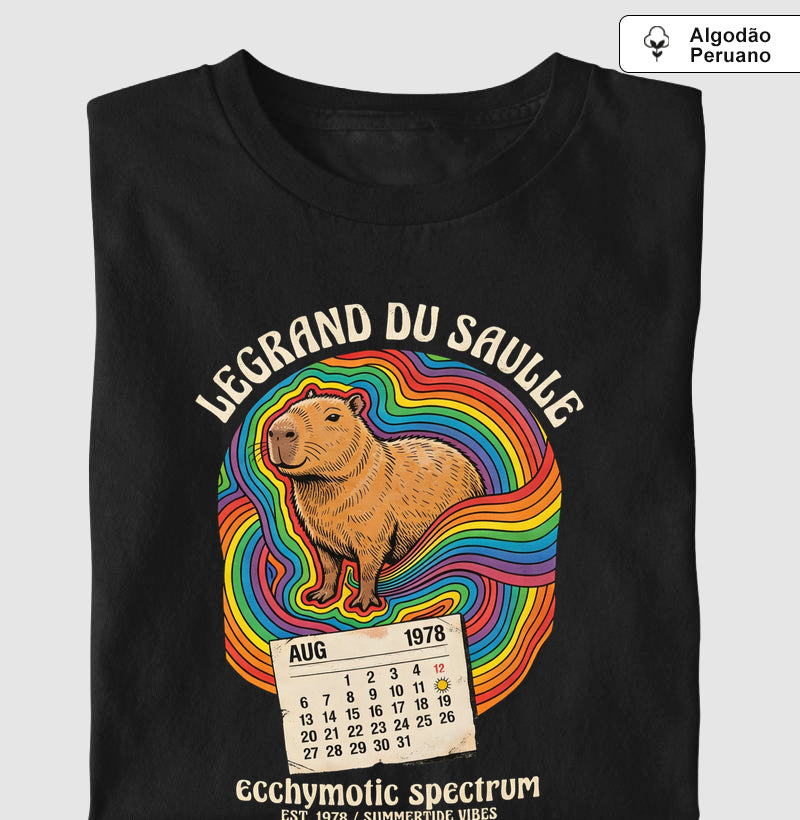 Camiseta Algodão Peruano Medicina Legal "Espectro Equimótico" | A Capivara de Legrand du Saulle