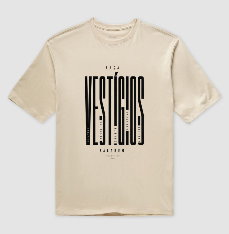 Camiseta Oversized  "Faça Vestígios Falarem" | Perícia Criminal & Cadeia de Custódia