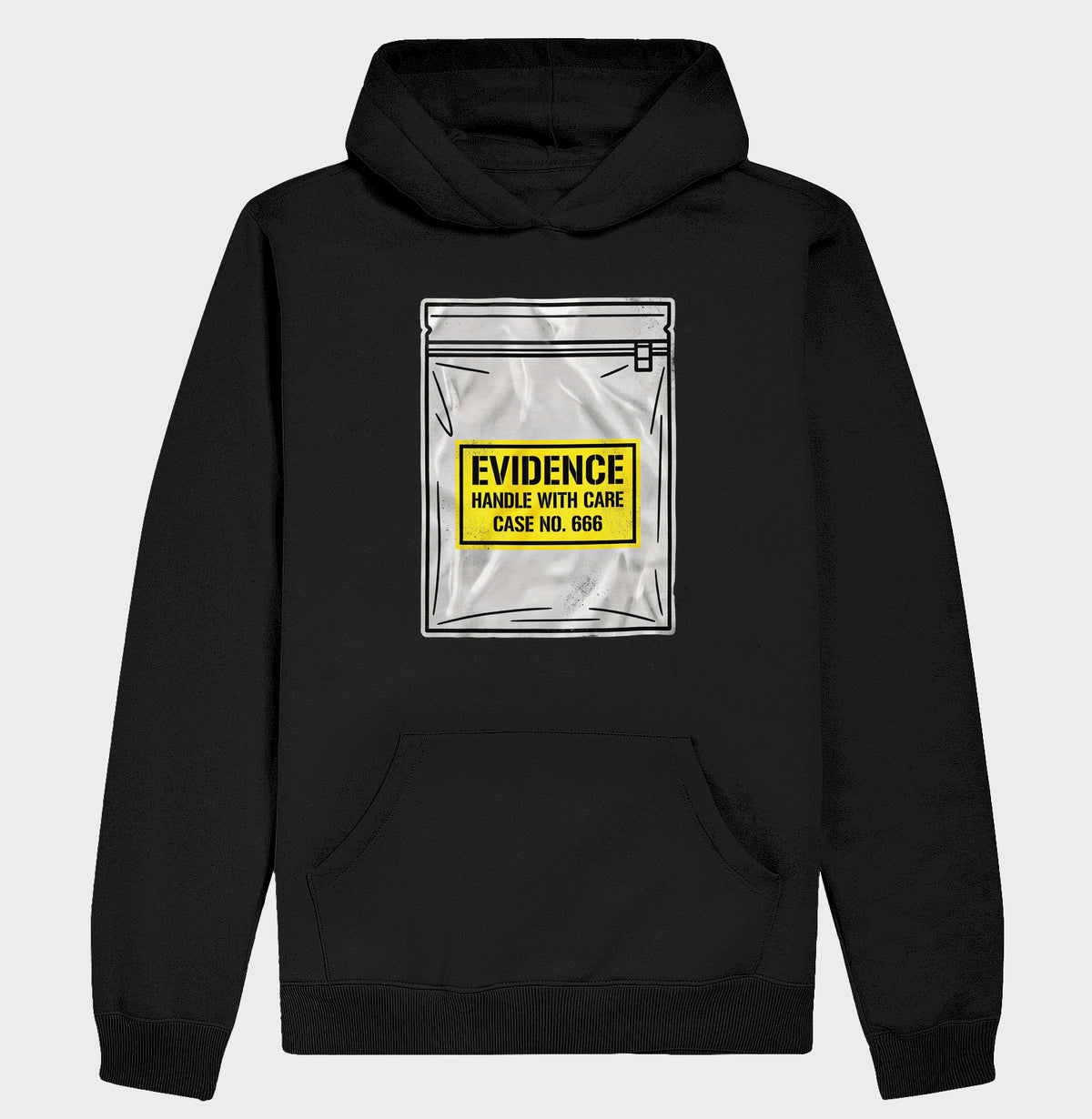 Hoodie Moletom True Crime "Evidence Bag" | Caso Nº 666
