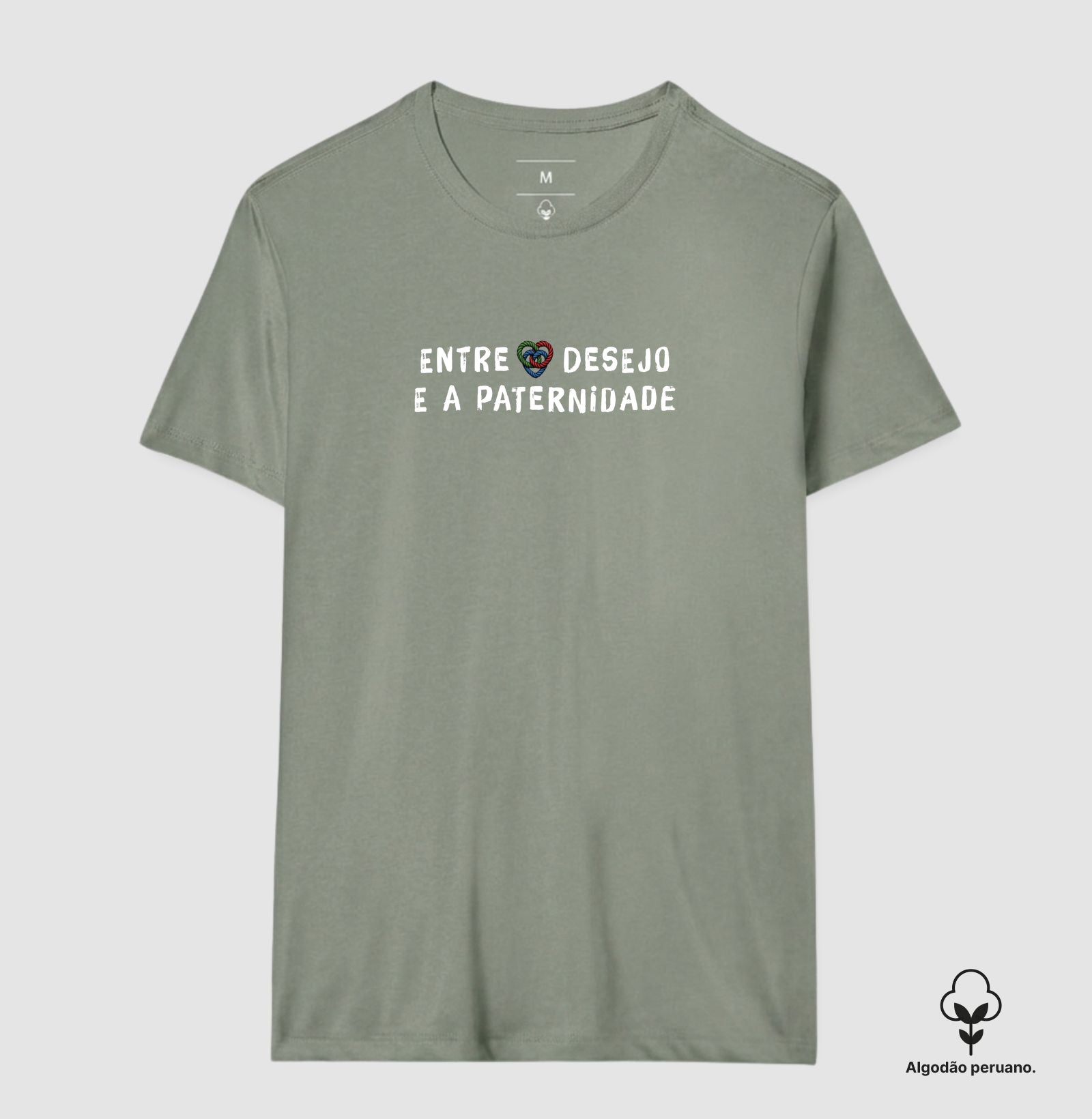 Camiseta Algodão Peruano "Entre Desejo e a Paternidade" | Estampa com Nó Borromeano