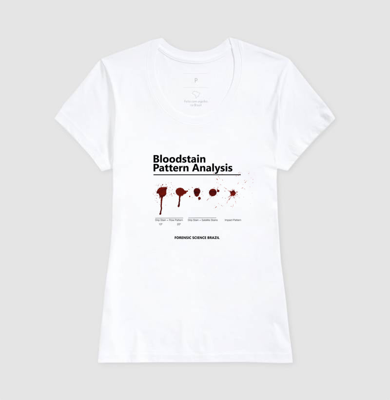 Camiseta Ciência Forense - Análise de Padrões de Sangue (BPA) | True Crime