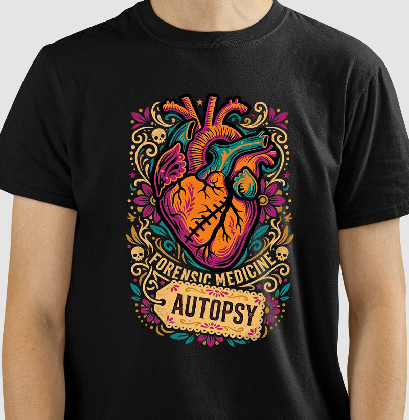Camiseta Medicina Legal "Autopsy" | A Arte da Patologia Forense