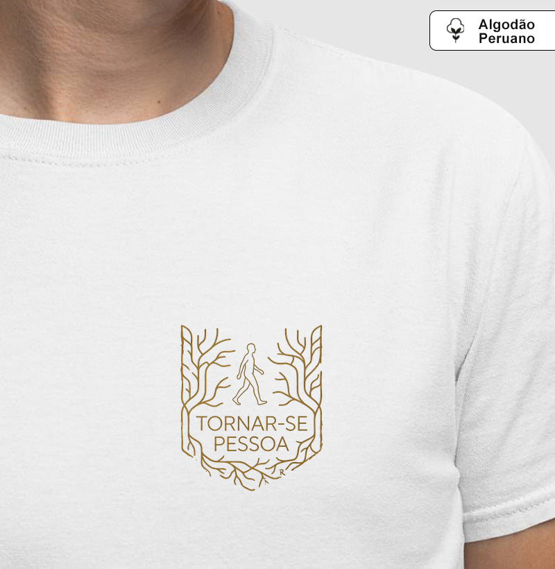 Camiseta Algodão Peruano Humanismo Carl Rogers - Tornar-se Pessoa | Minimalista Pocket Print