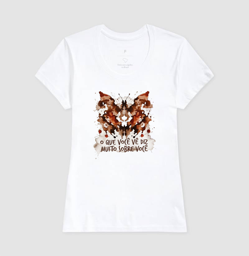 Camiseta Psicologia - Teste Projetivo Rorschach (O Que Você Vê)