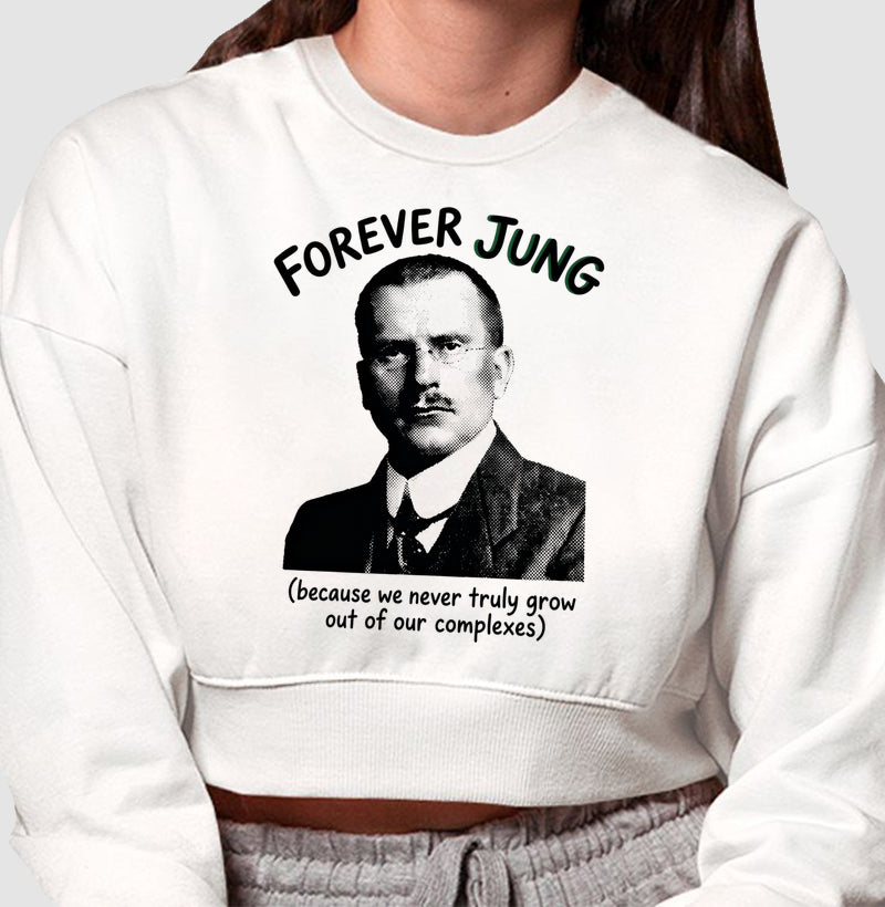 Cropped Moletom Psicanalítica Carl Jung - Forever Jung (Complexes) | Retrô Noir