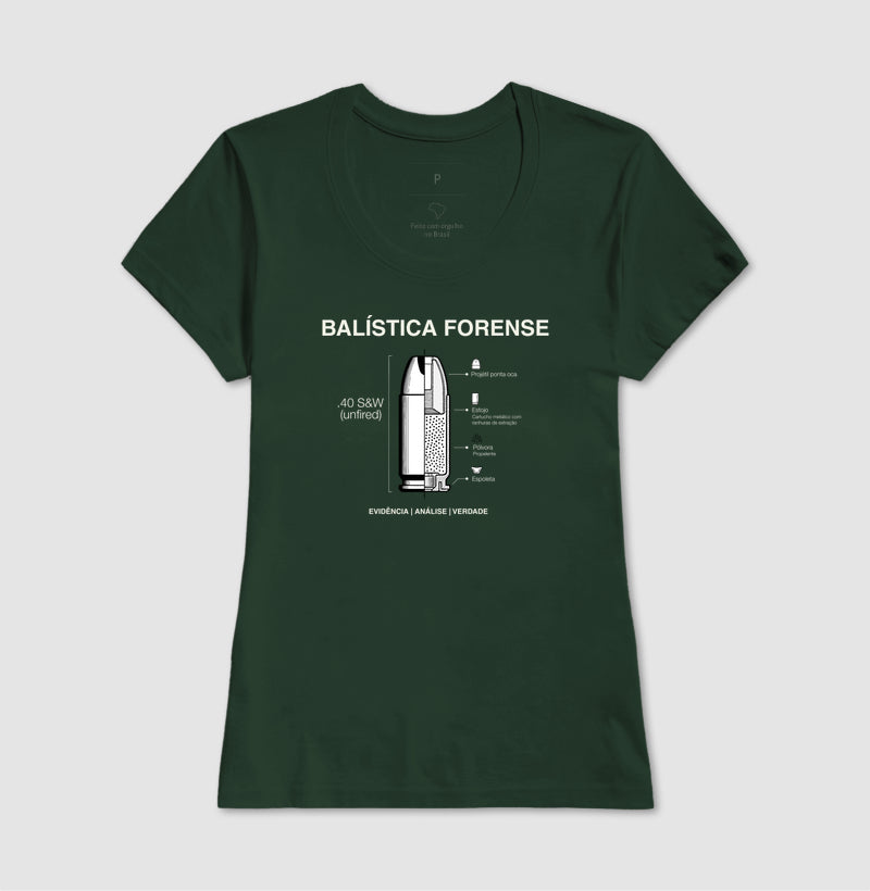 Camiseta Balística Forense - Anatomia do Cartucho | Blueprint Criminal