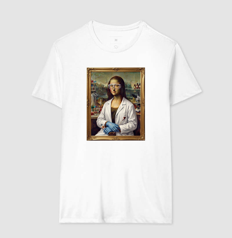 Camiseta "Mona Lisa Perita" | A Gioconda no Laboratório Forense