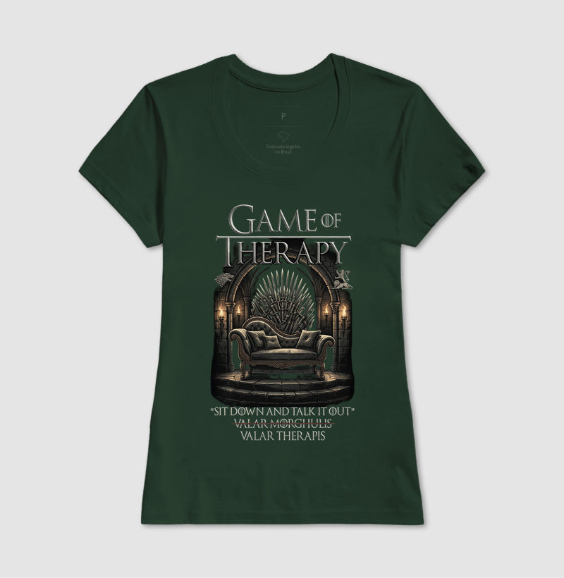 Camiseta Game of Therapy | Paródia Psicologia / Psicanálise e Game of Thrones