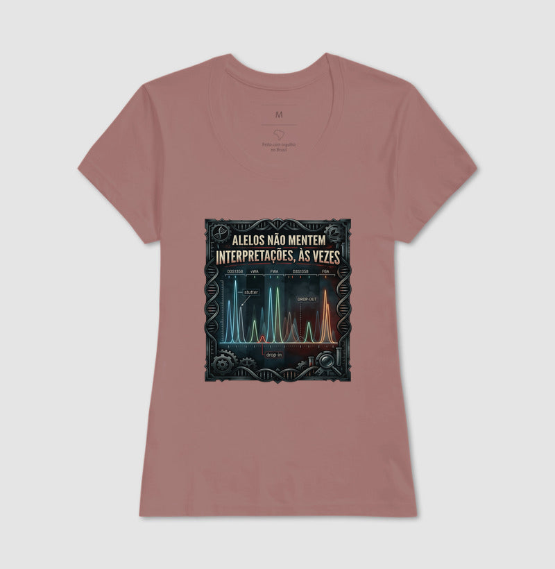 Camiseta Alelos Não Mentem | Análise de DNA e Artefatos