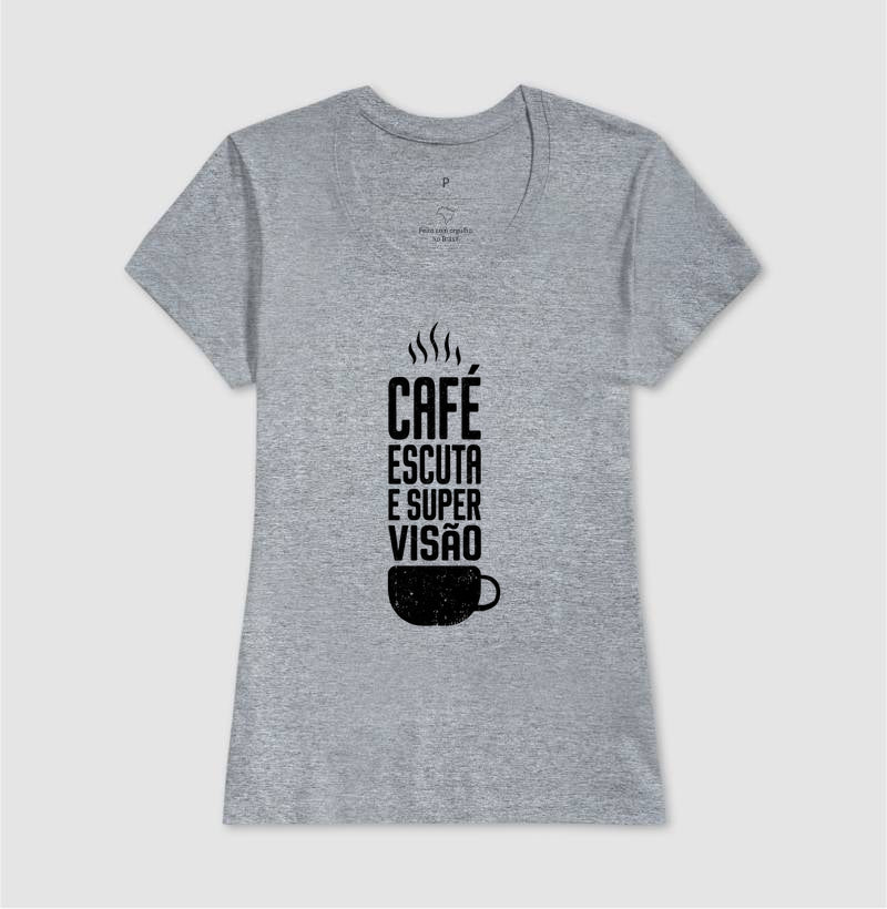 Camiseta "Café, Escuta e Supervisão" | O Kit de Sobrevivência do Consultório