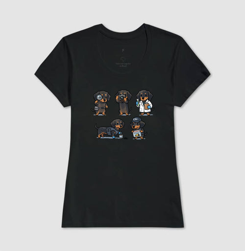 Camiseta "CSI Salsicha" | Esquadrão Forense Canino
