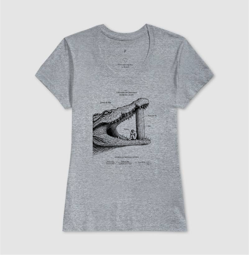 Camiseta Psicanálise "A Bocarra do Crocodilo" | Jacques Lacan e a Metáfora Paterna