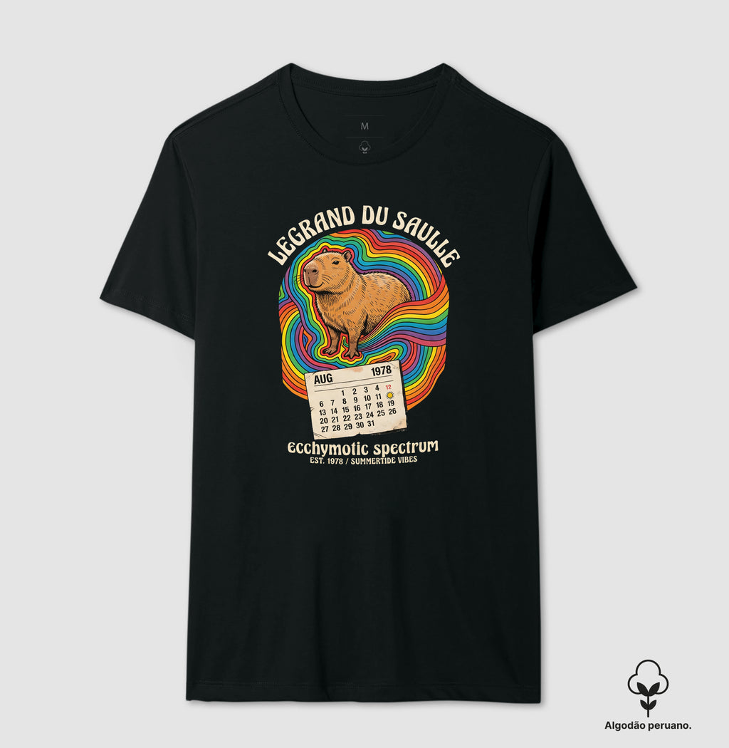 Camiseta Algodão Peruano Medicina Legal "Espectro Equimótico" | A Capivara de Legrand du Saulle