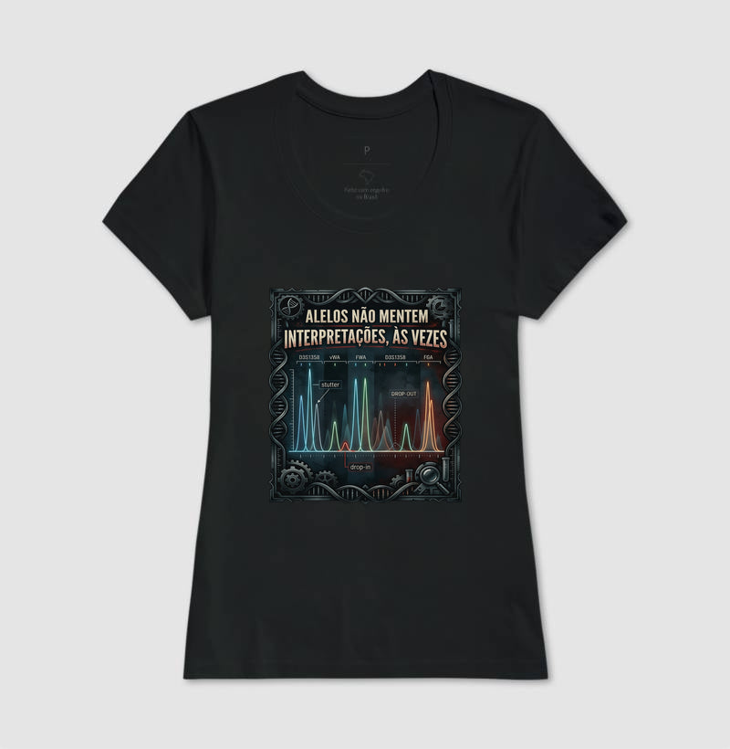 Camiseta Alelos Não Mentem | Análise de DNA e Artefatos