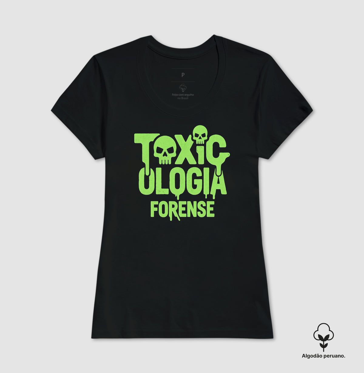 Camiseta Algodão Peruano Toxicologia Forense | O Veneno Está na Dose (Acid Style)
