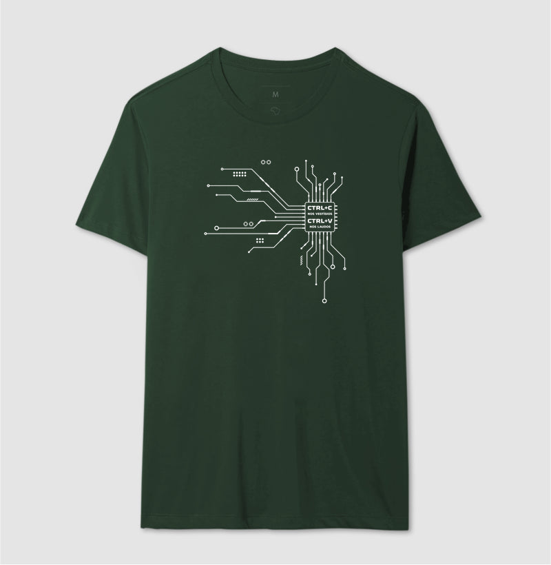 Camiseta Perícia Digital "CTRL+C nos Vestígios" | O Microchip do Laudo