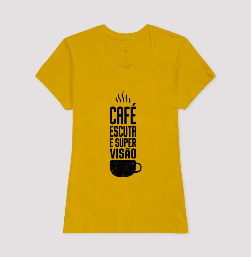 Camiseta "Café, Escuta e Supervisão" | O Kit de Sobrevivência do Consultório