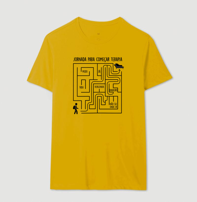 Camiseta Psicologia "Jornada Para Começar Terapia" | O Labirinto do Acolhimento