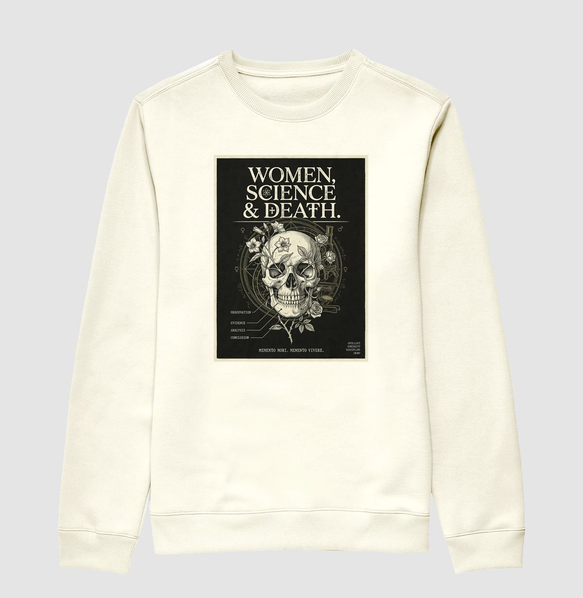 Suéter Moletom Gótica Científica "Women, Science & Death" | Memento Mori