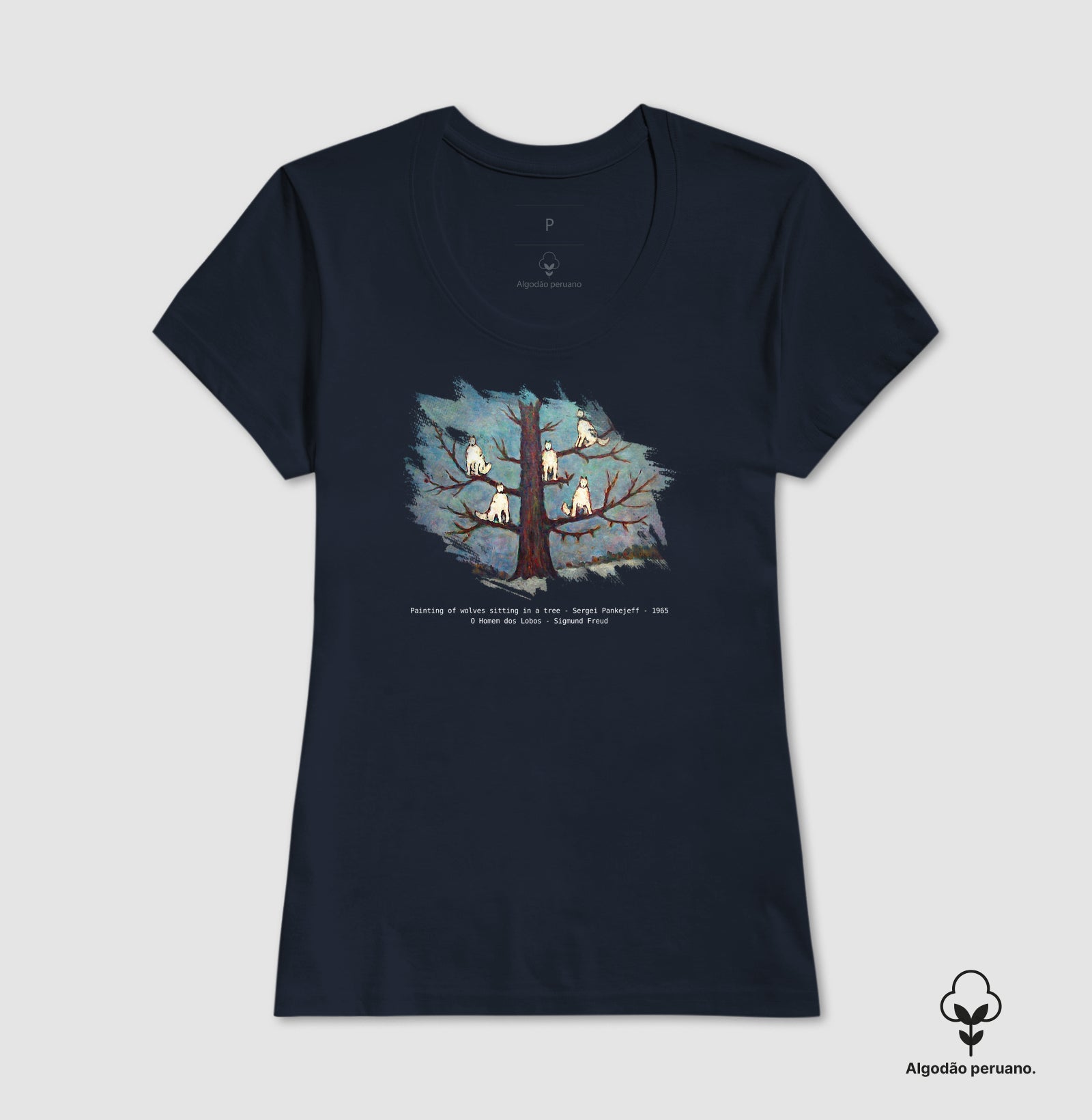 Camiseta Algodão Peruano "O Homem dos Lobos" | O Caso Clínico de Freud