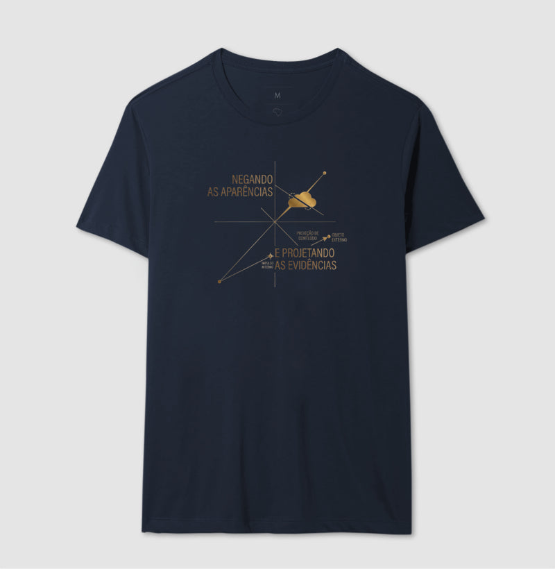 Camiseta Psicanálise Anna Freud - Mecanismos de Defesa (Negação e Projeção) | Diagrama Minimalista