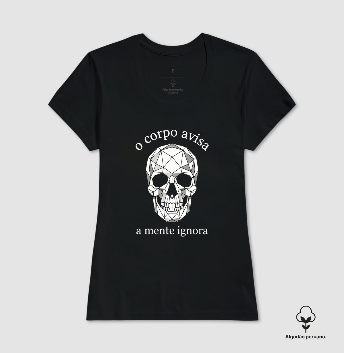 Camiseta Algodão Peruano  Medicina Legal "O Corpo Avisa" | A Verdade Anatômica